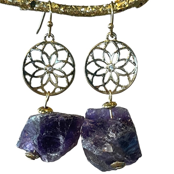 Artisan Handmade Natural Stone Earrings - Picture 5 of 6